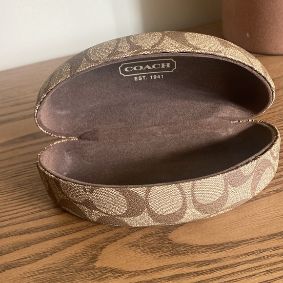 Coach Accessories - Coach Tan and Brown Signature Sunglasses Case